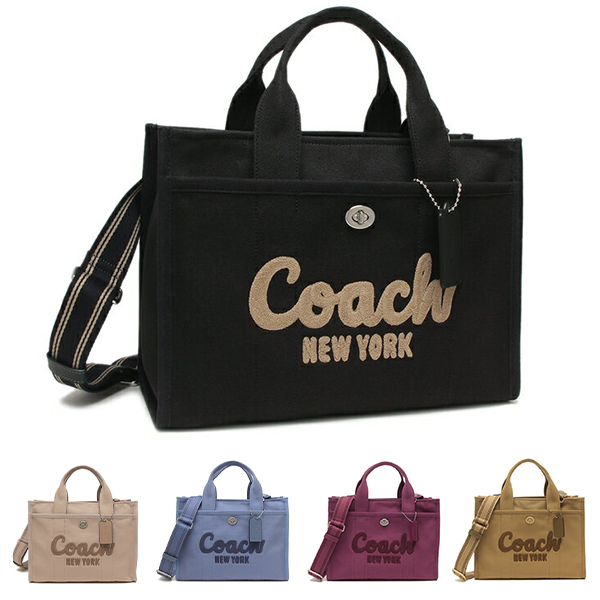 COACH（コーチ）のハンドバッグが入荷しました&star;フロントにあしらったロゴ刺繍が引き立つトートバッグ。広いマチ幅に複数のポケットを備えており、細かい荷物をすっきりと分けられます。取り