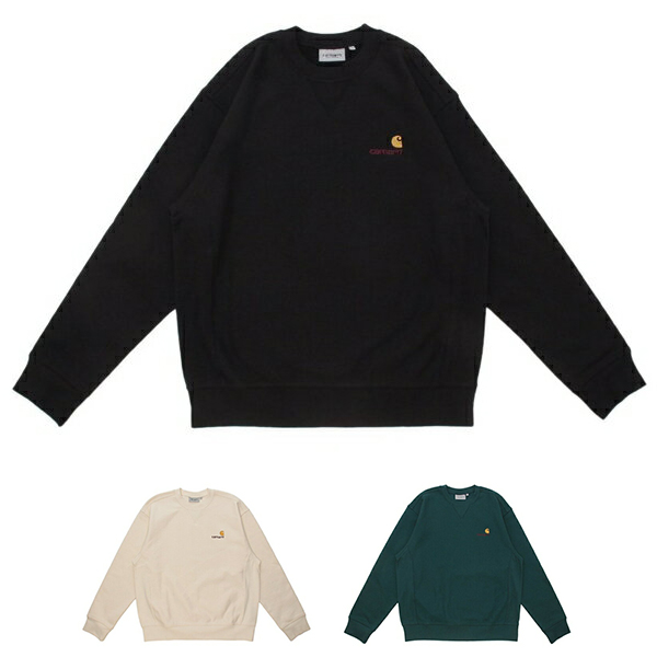 Carhartt WIP（カーハート）のスウェットが入荷しました&star;シックなカラーリングにワンポイントのロゴ刺しゅうが映えるデザインです。ざっくりと着られるルーズなシルエットで、カジュ