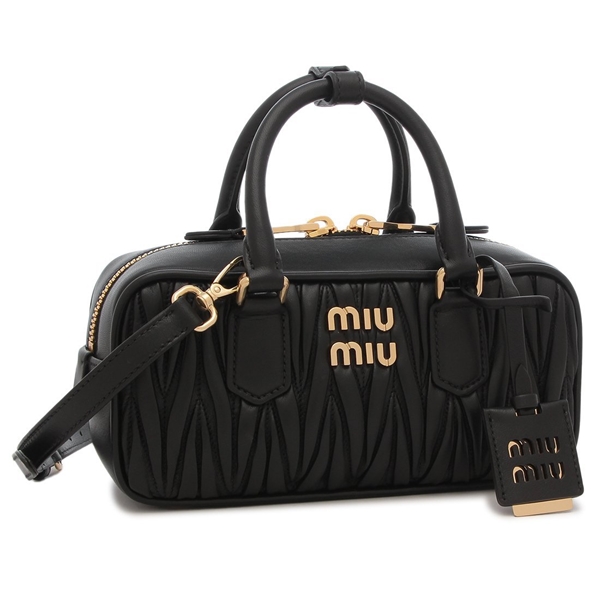 ミュウミュウ ハンドバッグ ショルダーバッグ マテラッセ ブラック レディース MIU MIU 5BB142 AN88 F0002 VOON