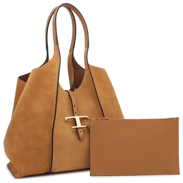 トッズ トートバッグ Tタイムレス ミディアム ブラウン レディース TOD'S XBWTSBA0300 P3A S403