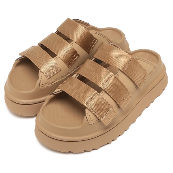 UGG アグ 厚底 スライド サンダル GOLDENGLOW SLIDE ゴールデングロー スライド プラットフォーム ブラウン レディース 1167430 DND