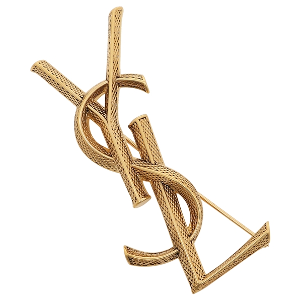 SAINT LAURENT PARIS（サンローランパリ）のブローチが入荷しました&star;アンティークな風合い漂う佇まいのブローチです。ブラウスやニットの胸元、ストールにつけるだけでおしゃ