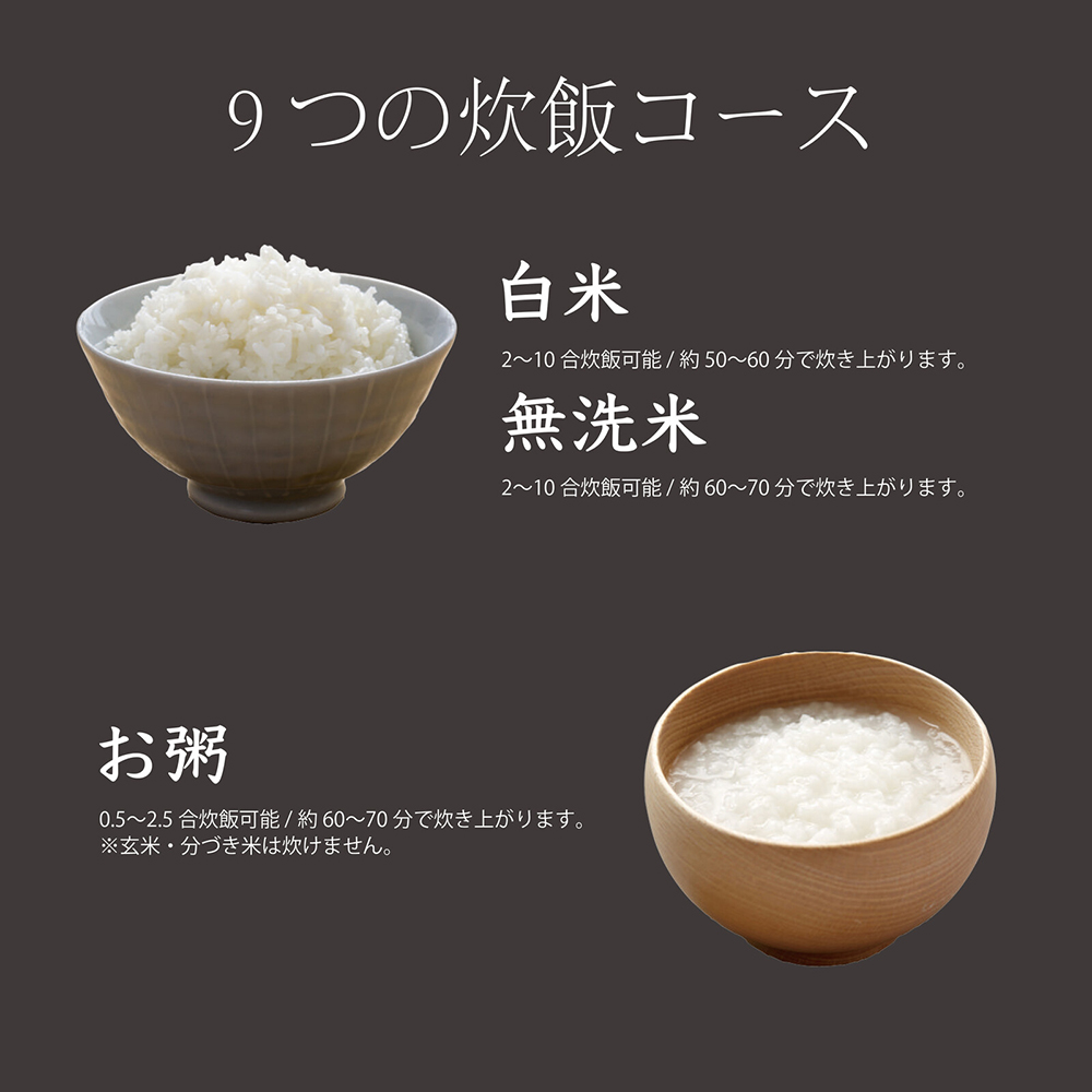 一升炊き炊飯器 加楽炊き 10合 マイコン式 炊飯ジャー お茶碗約22杯分