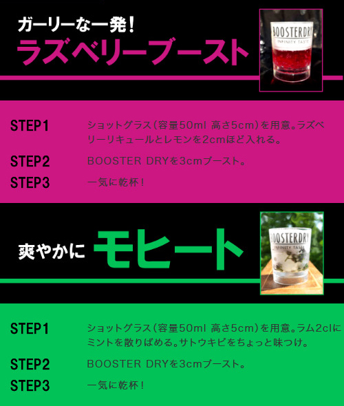 ブースタードライ　泡のお酒　2本セット 泡状のウォッカ!? ブースタードライの飲み方をご紹介 | 榎商店