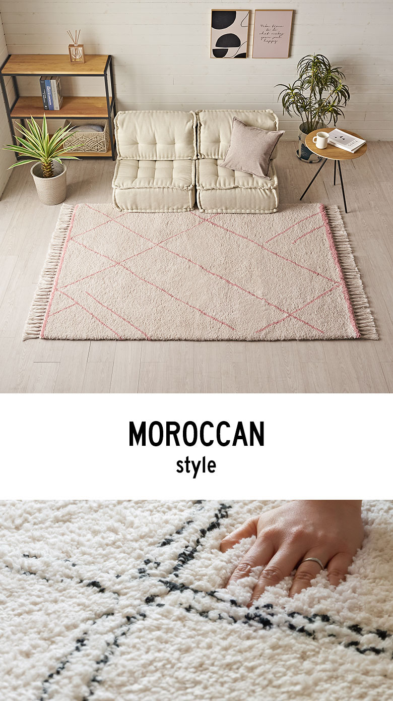 ベニワレン柄 モロッカンラグ