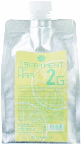 【髪にツヤ 高保湿】トリートメントオブヘア・2-G エコサイズ 1,000g グレープフルーツの香り Ofcosmetics(オブ・コスメティックス) 静電気を抑える