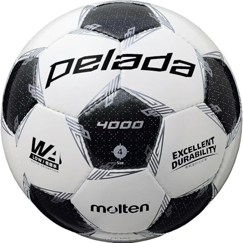 モルテン(molten) サッカーボール 4号球 小学生 検定球 ペレーダ4000 F4L4000 ホワイト×メタリックブラック F4L4000
