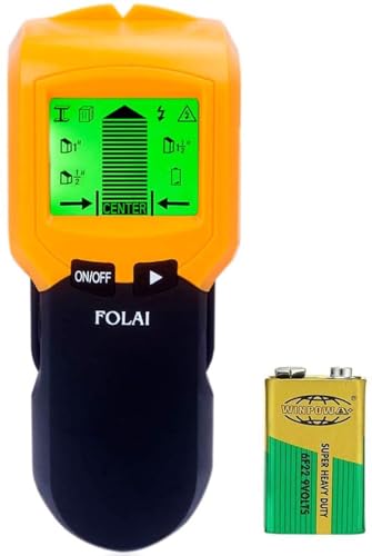 FOLAI 下地センサー 下地探し 壁うら探し 一台三役 木材/金属/AC電源探知 電気の配線 自動オフ機能 日本語取扱・・・