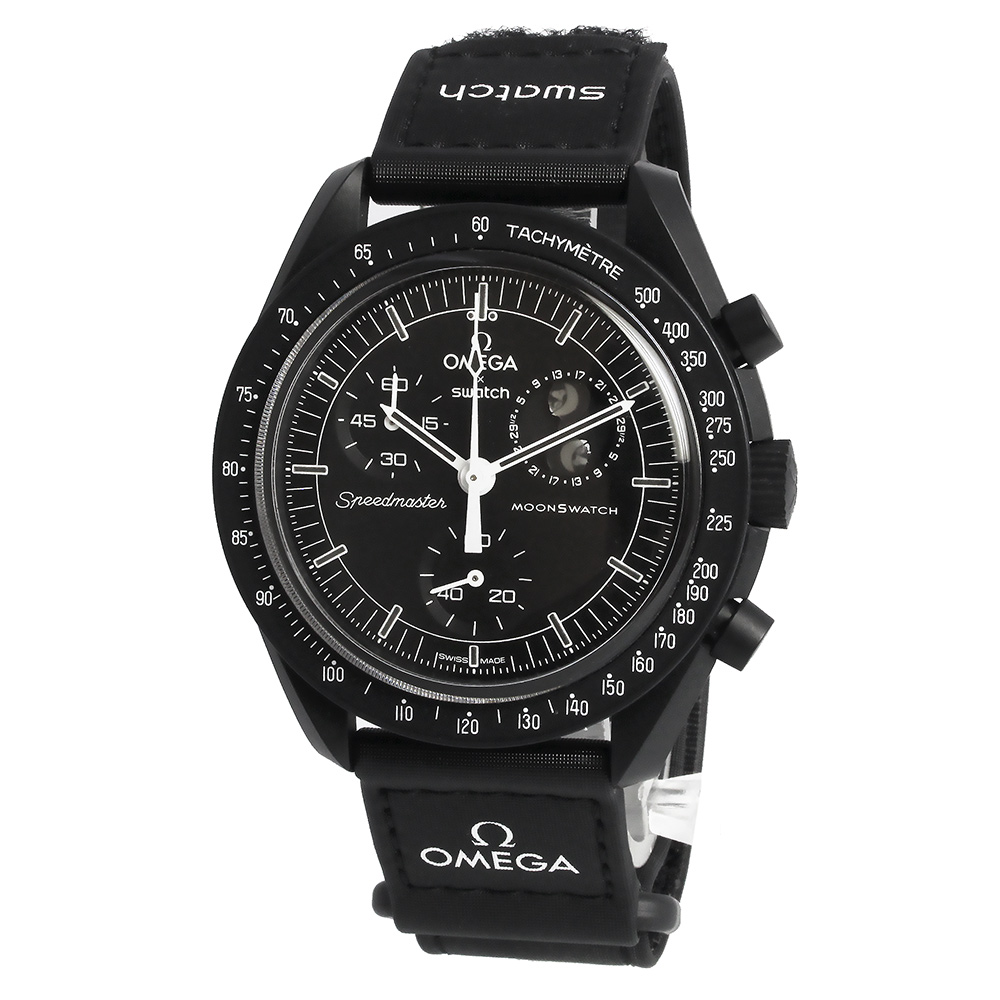 （美品）オメガ OMEGA スウォッチ Swatch ミッション トゥ ムーンフェイズ ニュームーン スヌーピー 限定モデル クロノグラフ クオーツ