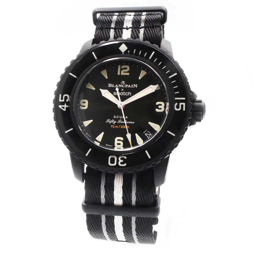 （未使用 展示品）ブランパン Blancpain スウォッチ Swatch スクーバ フィフティファゾムス オーシャン オブ ストーム OCEAN OF STORMS