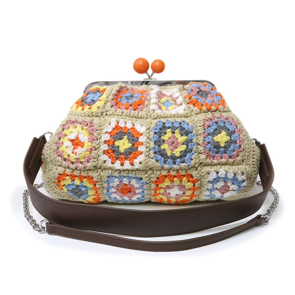 （美品）ウィークエンド マックスマーラー weekend Max Mara ミディアム NEMBO パスティチーノ クロシェット かぎ編み 3WAY チェーン