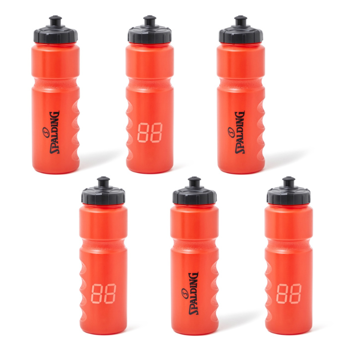スポルディング スクイズボトル ナンバー レッド 15-008RD 800ml ×6個 15-008RD-6SET