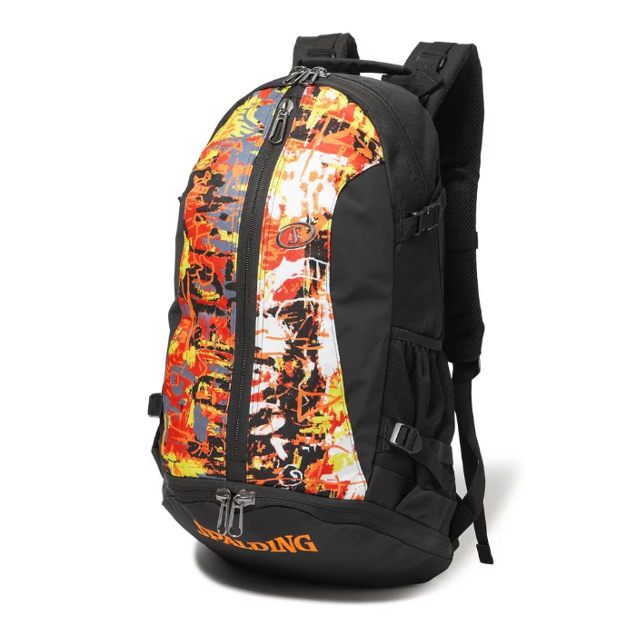 スポルディング バスケットボール バックパック ケイジャー グラフィティ オレンジ×レッド 40-007GOR