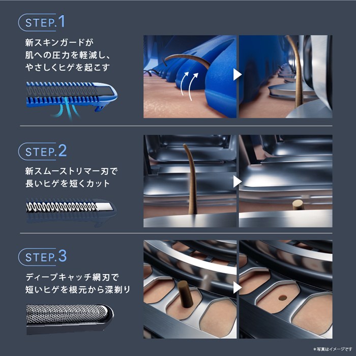 ブラウン メンズシェーバー 3枚刃 シリーズ5+ アルコール洗浄システム付 53-A72000CC アズールブルー