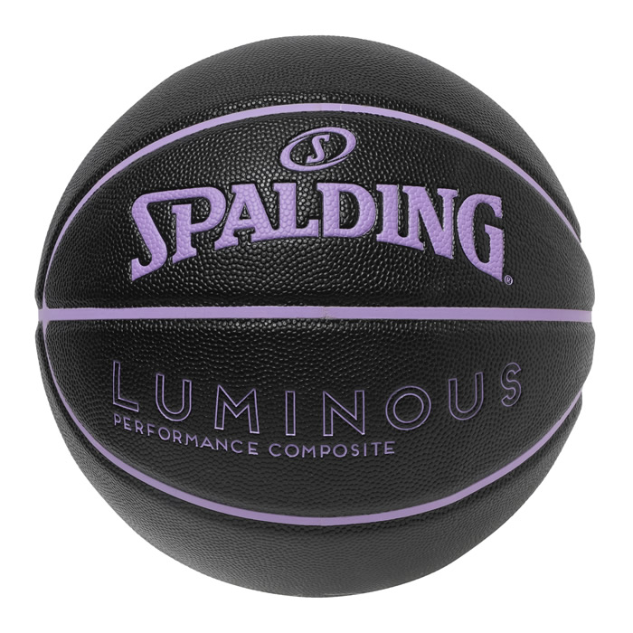 スポルディング バスケットボール ルミナス 合成皮革 ブラック×バイオレット 5号 77-980J SPALDING