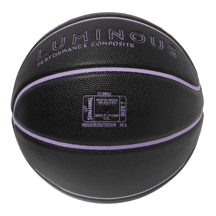 スポルディング バスケットボール ルミナス 合成皮革 ブラック×バイオレット 5号 77-980J SPALDING
