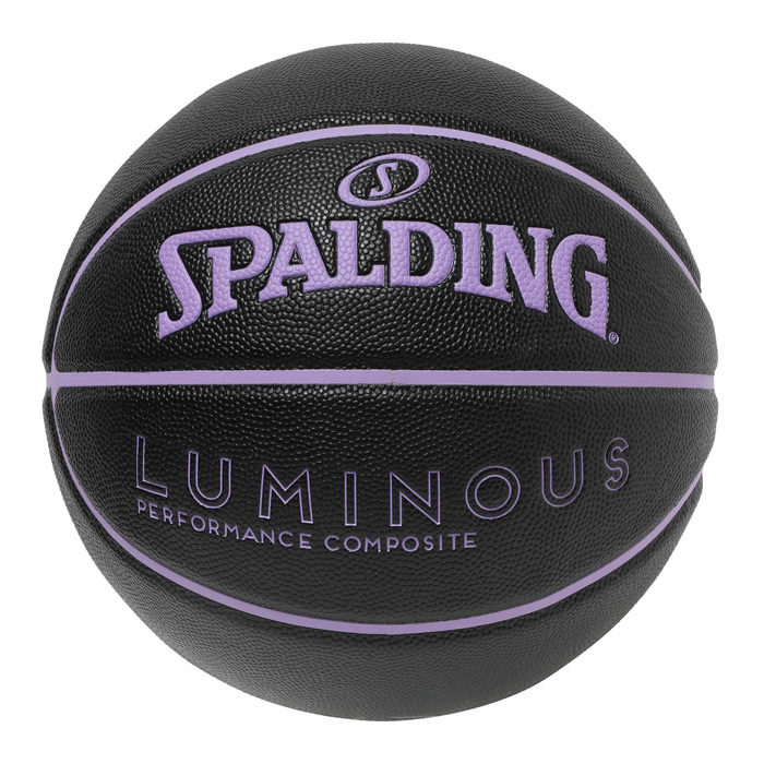 スポルディング バスケットボール ルミナス 合成皮革 ブラック×バイオレット 6号 77-983J SPALDING