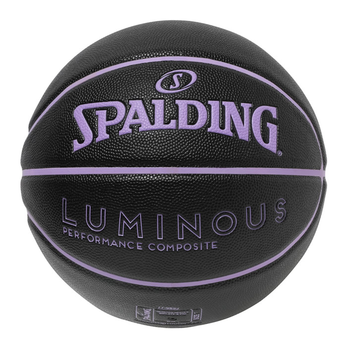 スポルディング バスケットボール ルミナス 合成皮革 ブラック×バイオレット 6号 77-983J SPALDING