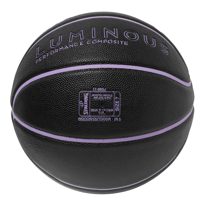 スポルディング バスケットボール ルミナス 合成皮革 ブラック×バイオレット 6号 77-983J SPALDING