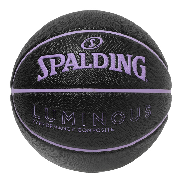スポルディング バスケットボール ルミナス 合成皮革 ブラック×バイオレット 7号 77-985J SPALDING