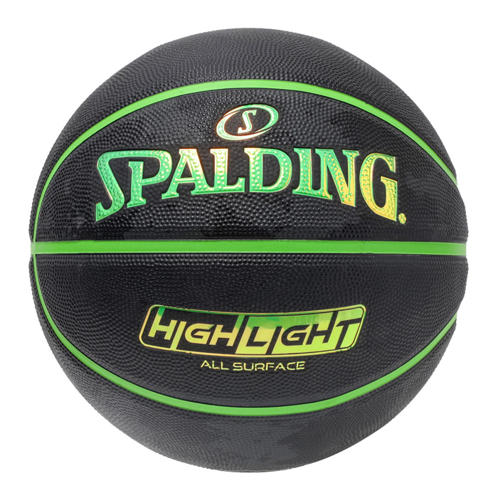 スポルディング バスケットボール ハイライト グリーン ラバー 7号 85-151J SPALDING 正規販売店