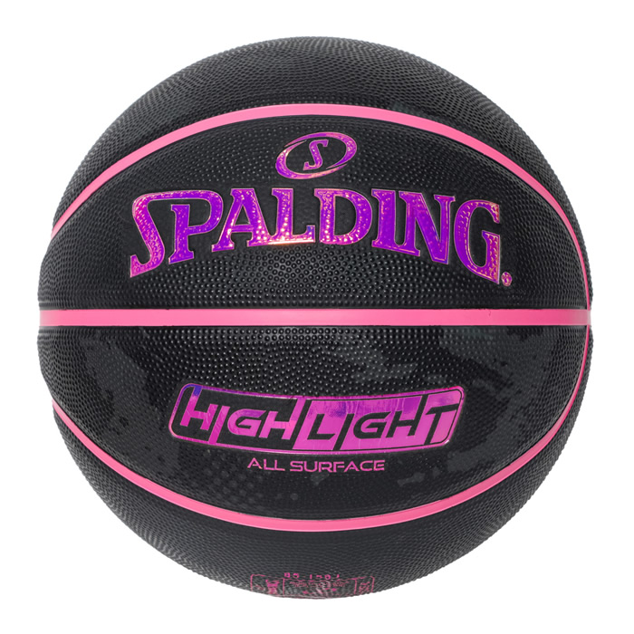 スポルディング バスケットボール ハイライト ピンク ラバー 5号 85-159J SPALDING 正規販売店
