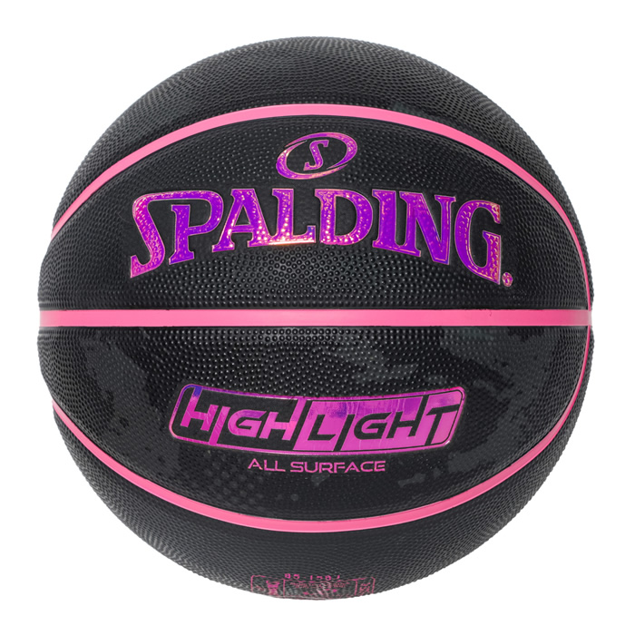 スポルディング バスケットボール ハイライト ピンク ラバー 5号 85-159J SPALDING 正規販売店
