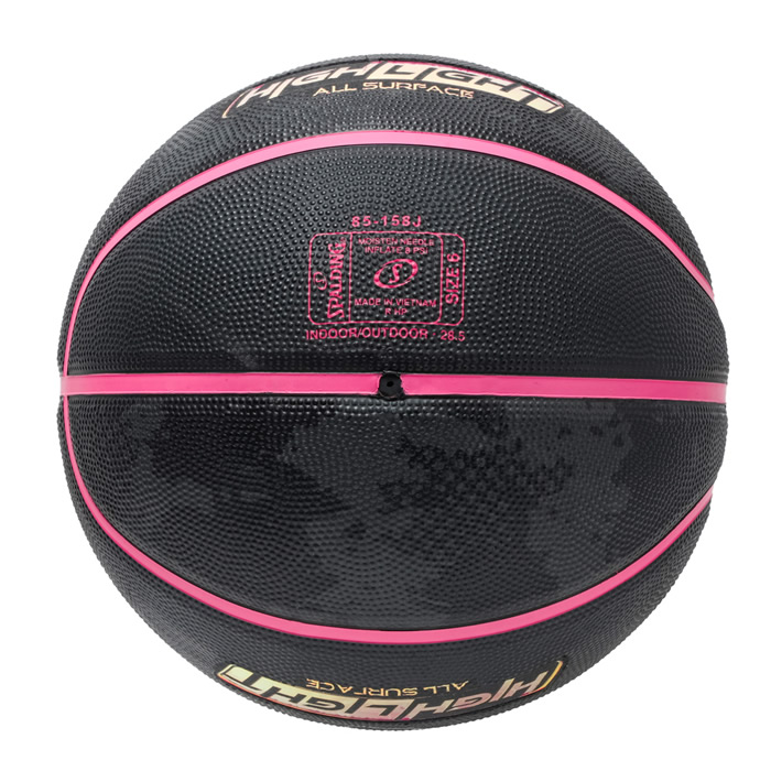 スポルディング バスケットボール ハイライト ピンク ラバー 5号 85-159J SPALDING 正規販売店