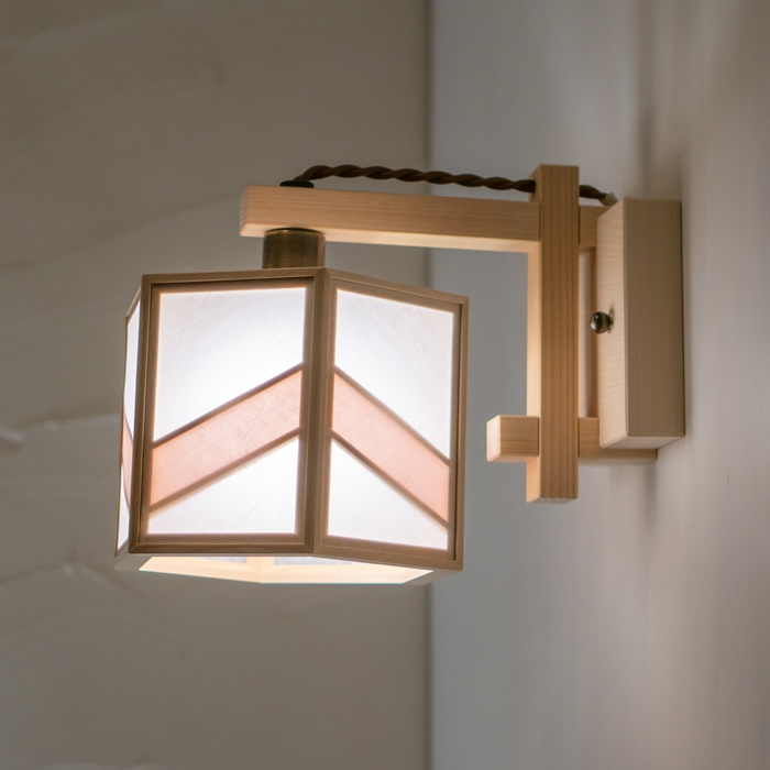 新洋電気 コンビネーションランプ ブラケットライト 湊 sou 不織布+桜 AB624-I 和風照明 おしゃれ