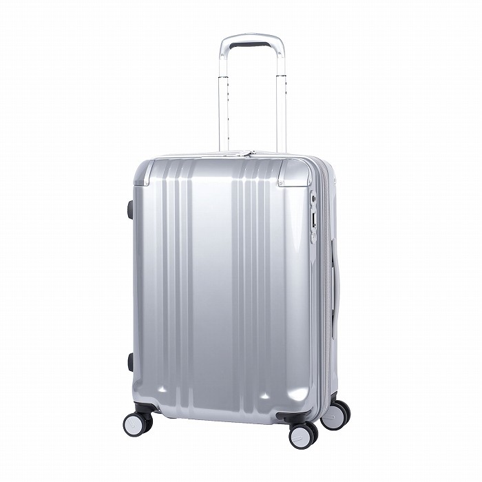 A.L.I ハードキャリーケース デカかるEdge 拡張タイプ 4～6泊 52L＋8L ALI-089-22W-CSIL クロームシルバー