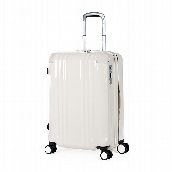 A.L.I ハードキャリーケース デカかるEdge 拡張タイプ 4～6泊 52L＋8L ALI-089-22W-VN バニラ