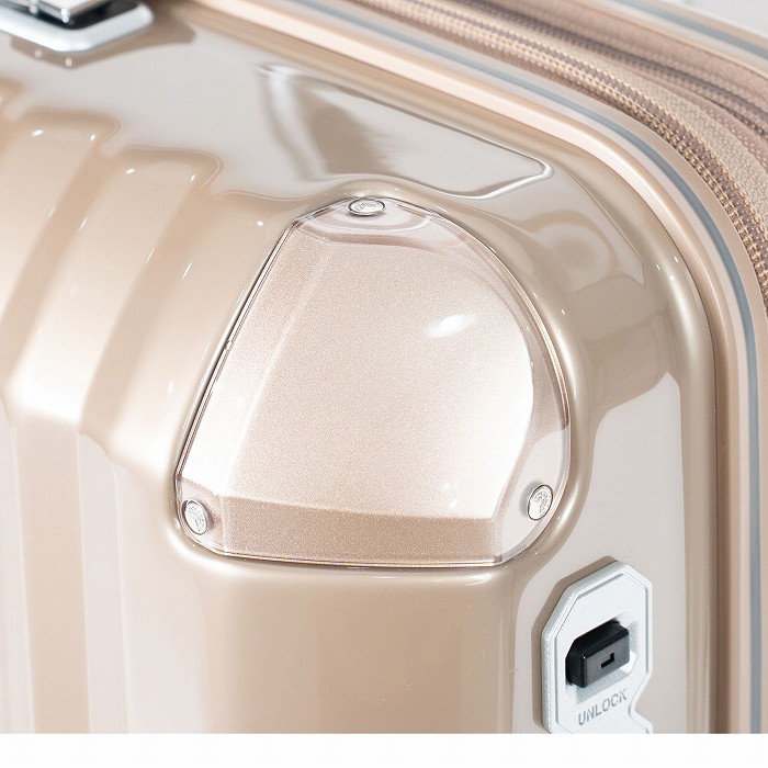 A.L.I ハードキャリーケース デカかるEdge 拡張タイプ 7~9泊 70L+12L ALI-089-24W-SG シャンパンゴールド