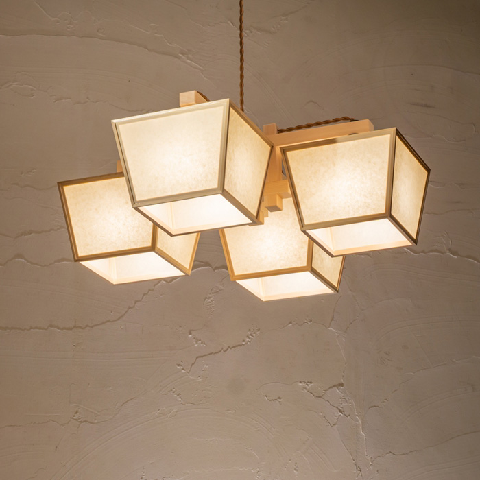 ペンダントライト AP881-B コンビネーションランプ シャンデリア 升 shou 生なり ペンダントライト 新洋電気 和風照明 和室 おしゃれ