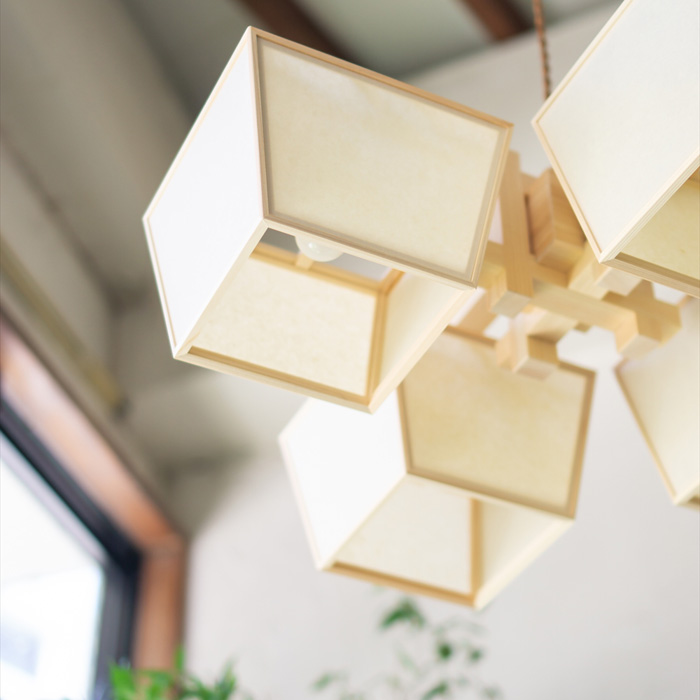 ペンダントライト AP881-B コンビネーションランプ シャンデリア 升 shou 生なり ペンダントライト 新洋電気 和風照明 和室 おしゃれ