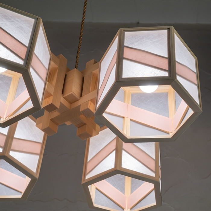 新洋電気 コンビネーションランプ シャンデリア 湊 sou 不織布+桜 AP884-I