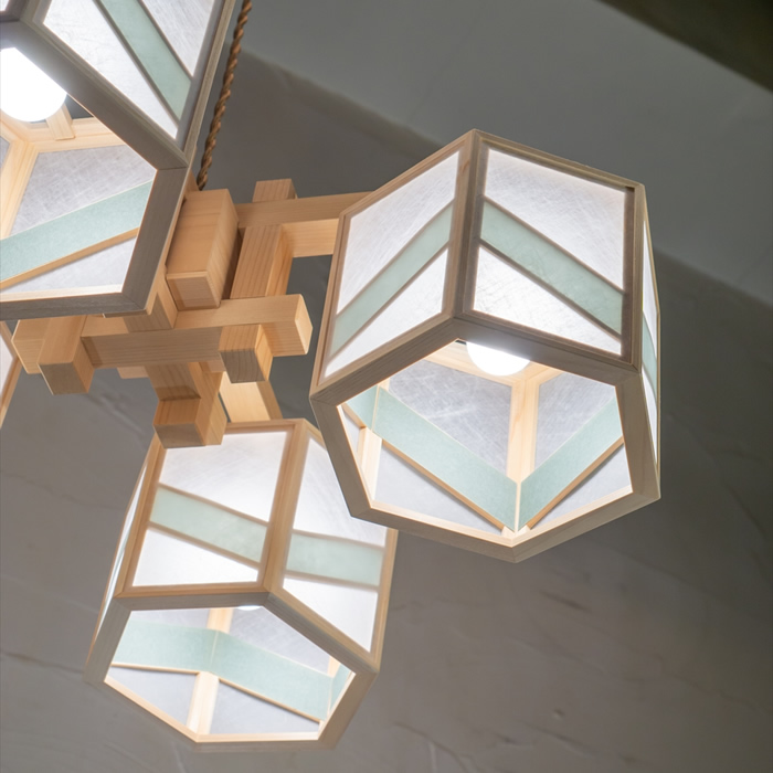 新洋電気 コンビネーションランプ シャンデリア 湊 sou 不織布+利休鼠 AP884-J