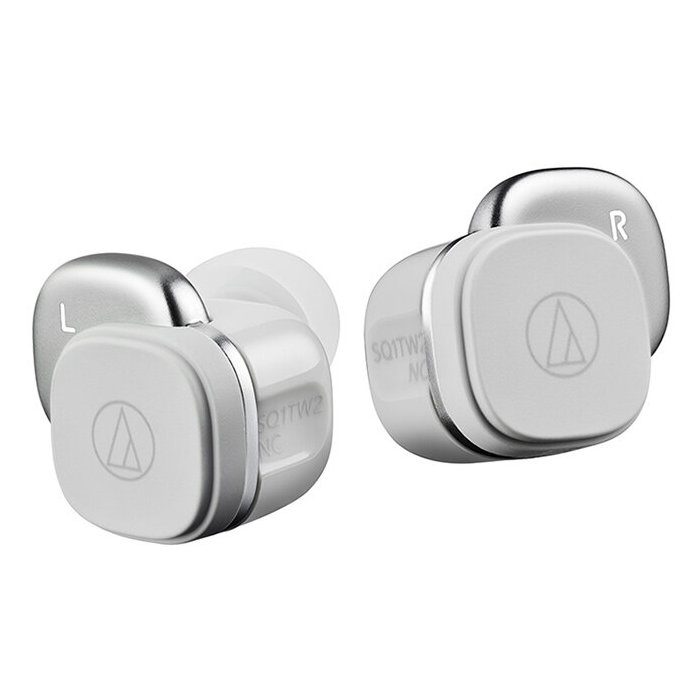 オーディオテクニカ 完全ワイヤレスイヤホン ATH-SQ1TW2NC-GY グレー ノイズキャンセリング Bluetooth