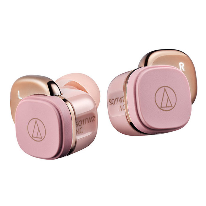 オーディオテクニカ 完全ワイヤレスイヤホン ATH-SQ1TW2NC-PK ピンク ノイズキャンセリング Bluetooth