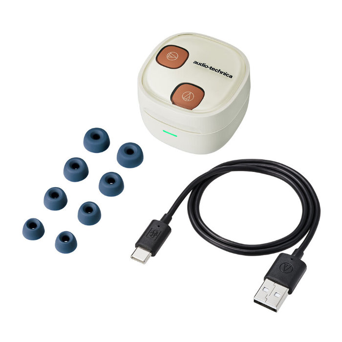 オーディオテクニカ 完全ワイヤレスイヤホン ATH-SQ1TW2NC-WCM ホワイトキャメル ノイズキャンセリング Bluetooth