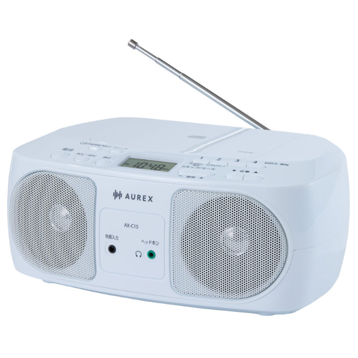 東芝 CDラジオ AX-C15-W ホワイト ワイドFM