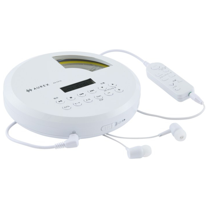 東芝 ポータブルCDプレーヤー AUREX CD窓 語学学習 AX-CP10-W ホワイト