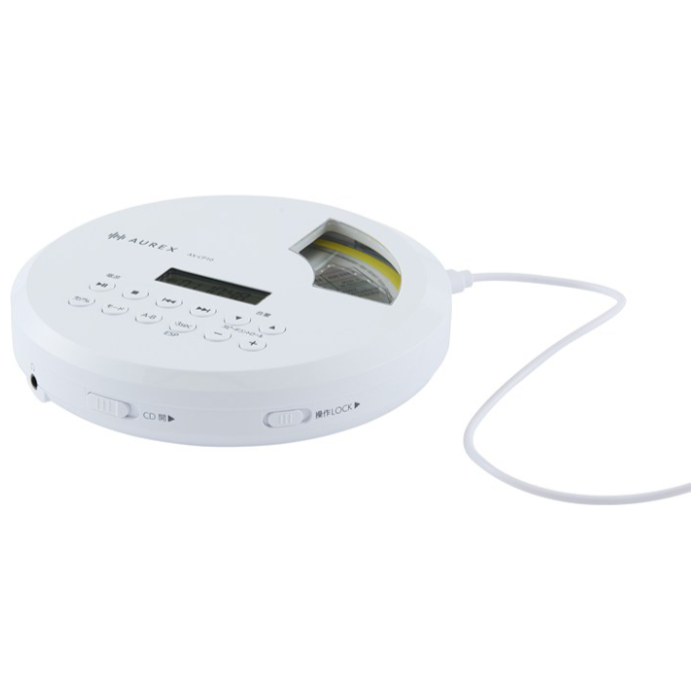 東芝 ポータブルCDプレーヤー AUREX CD窓 語学学習 AX-CP10-W ホワイト