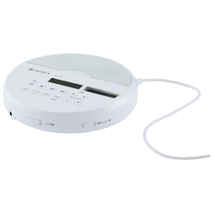 東芝 ポータブルCDプレーヤー スピーカー搭載 AUREX CD窓 語学学習 AX-CP20-W ホワイト