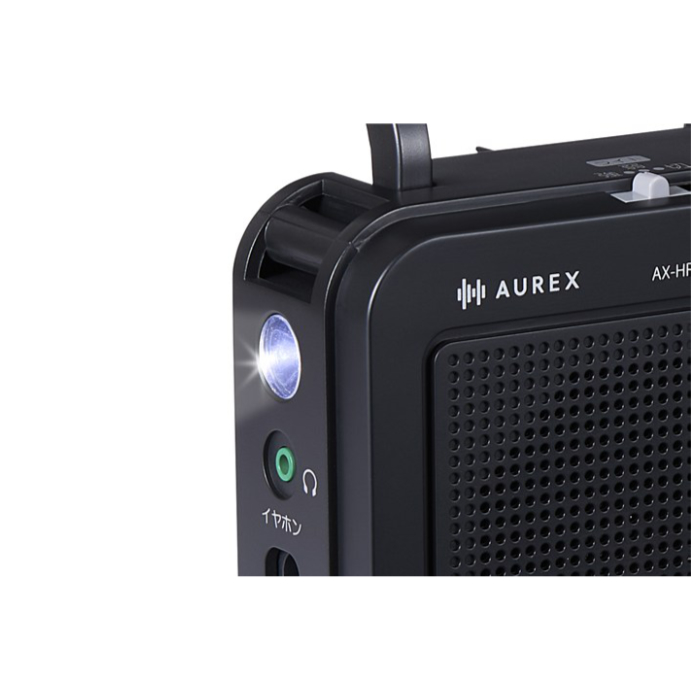 東芝 AM FM ホームラジオ AUREX LEDライト付き 声くっきり機能搭載 AX-HR50-K ブラック