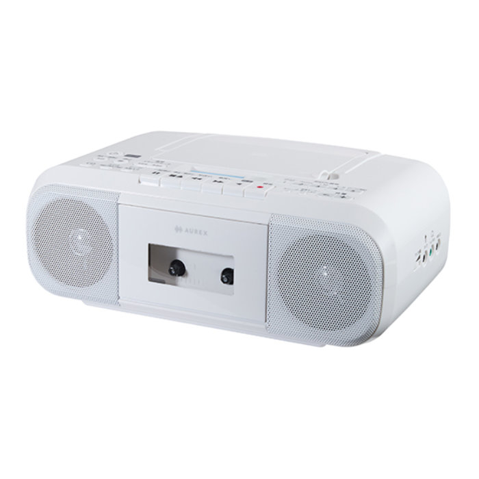東芝 CDラジオカセットレコーダー AX-KCR60-W ホワイト ワイドFM 声くっきり CDラジカセ
