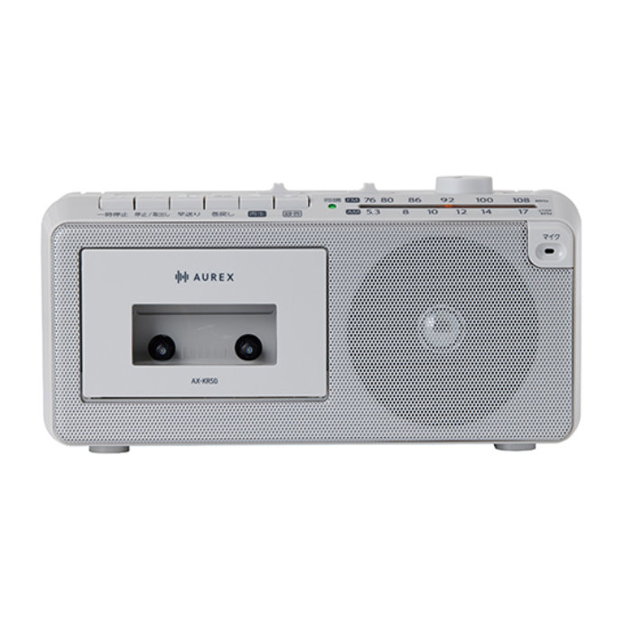 東芝 ラジオカセットレコーダー AX-KR50-H グレー ワイドFM 声くっきり