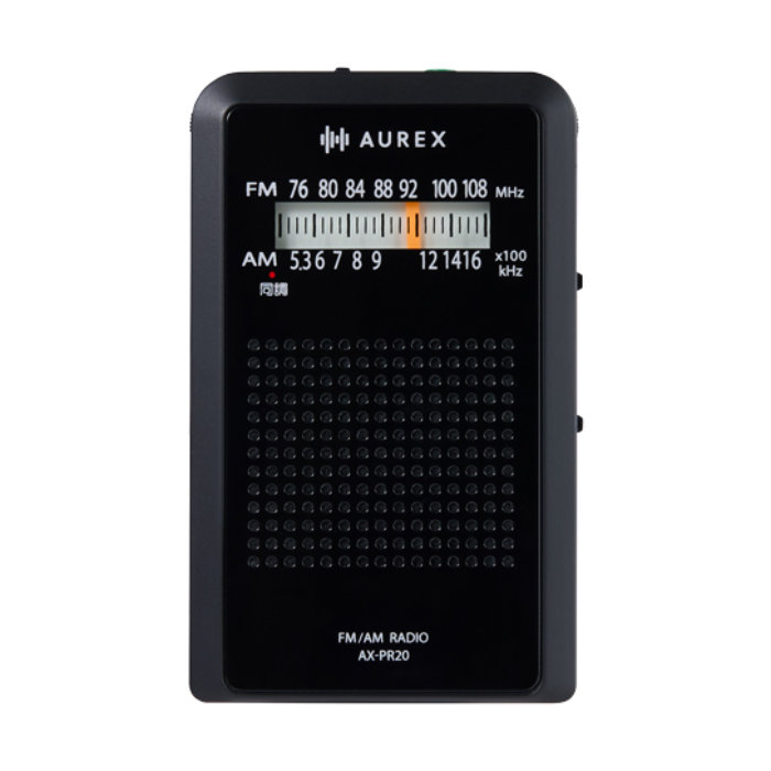 東芝 LEDライト付きポケットラジオ AX-PR20-K ブラック ワイドFM