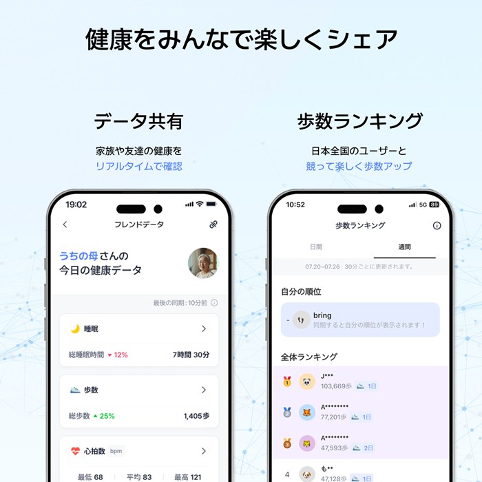 b.ring ブリング 正規販売店 AIスマートリング 10サイズ ステンレススチール G2 第二世代 サイズ計測キット付き B105SSV2-SET シルバー