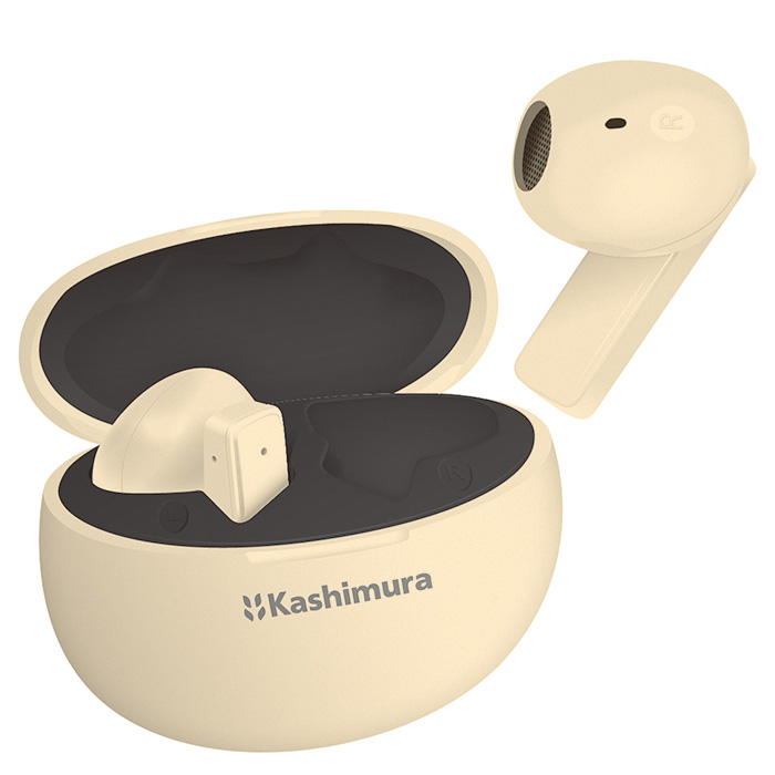 カシムラ 完全ワイヤレス ステレオイヤホン AAC パステル ベージュ BL-133
