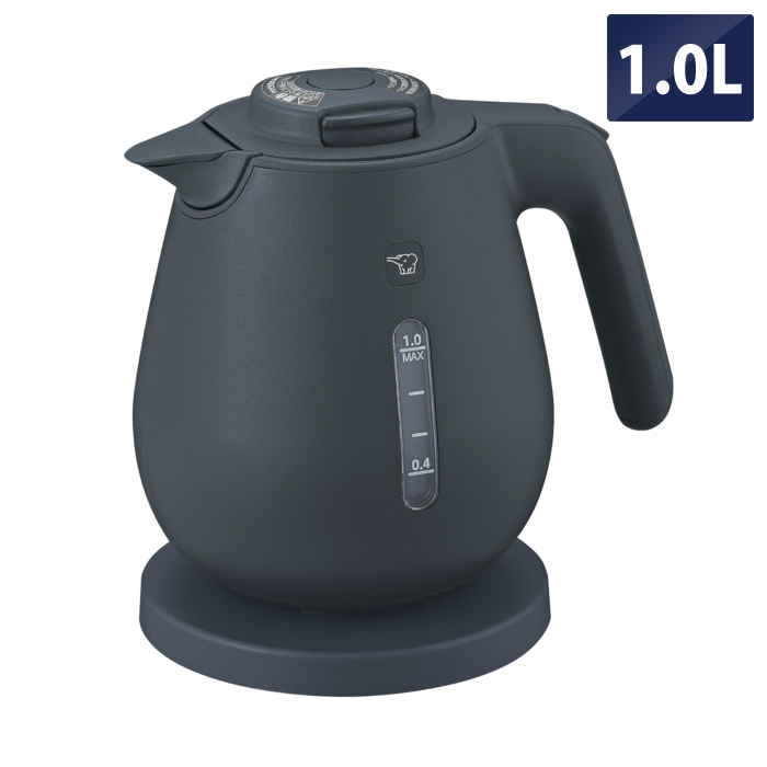 象印 電気ケトル 1.0L 転倒湯もれ防止 蒸気セーブ CK-DC10-BM ソフトブラック